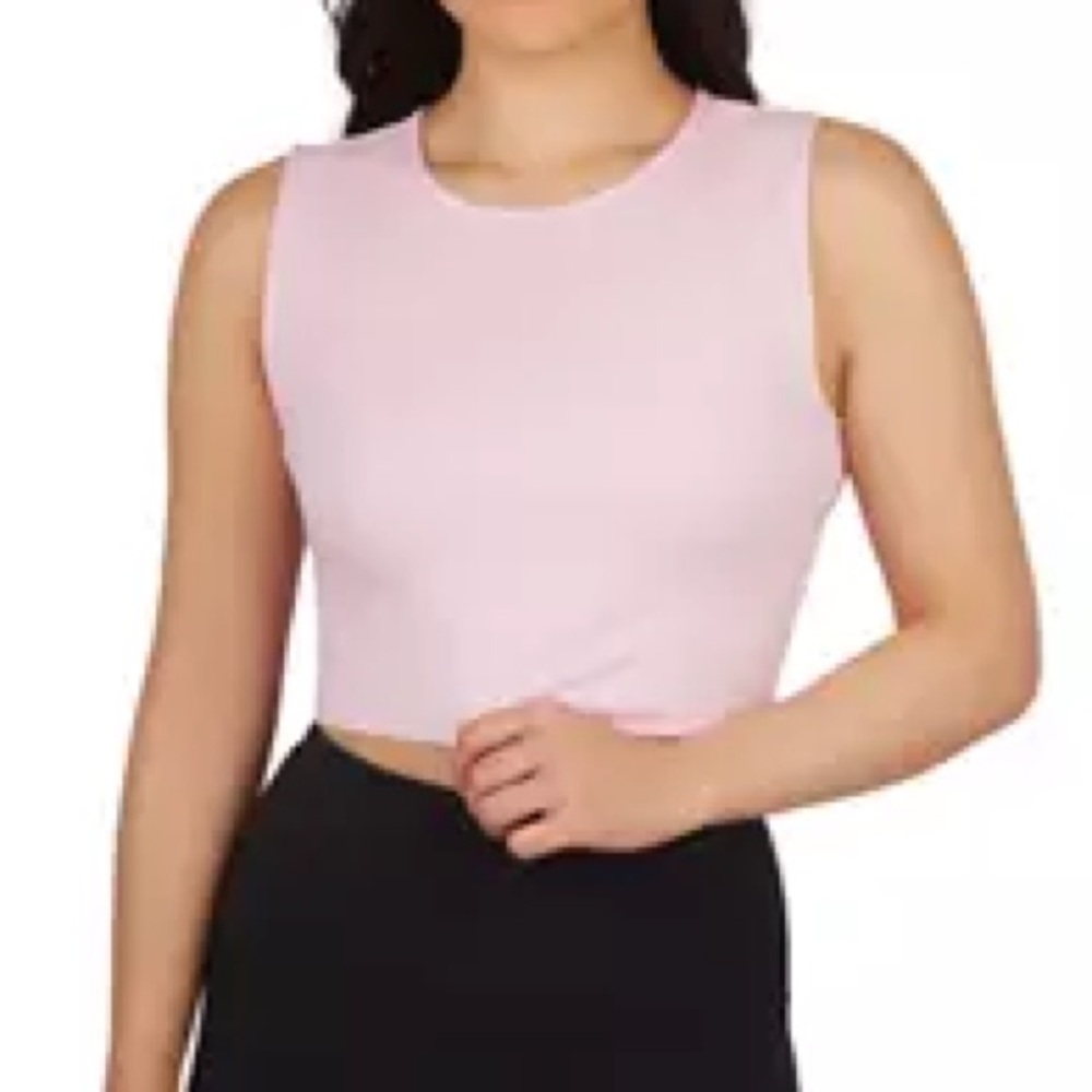 Yogalicious Pure Cloud Basic Fitted Cropped Tank … - image 1